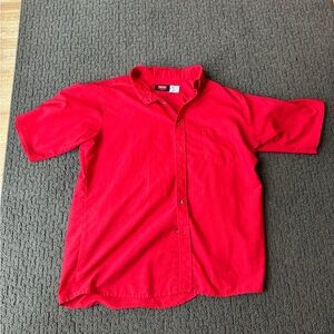 Red Kap short sleeve button up work shirt Red sz XL